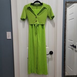 Lime green matching set
